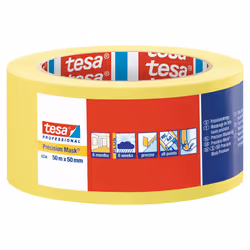 tesa 43340000400 Precision Indoor-Razor Sharp Edge Masking Tape for Painting and Decorating Residue Free Removal 50 m x 50 ...
