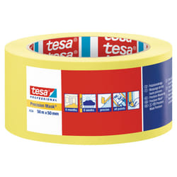 tesa 43340000400 Precision Indoor-Razor Sharp Edge Masking Tape for Painting and Decorating  Residue Free Removal  50 m x 50 mm  Clear  50mm