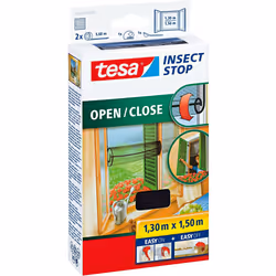 tesa 55033-00021-00 Insect Stop Hook and Loop Open/Close, Easy-On and Easy-Off Insect Screen For windows 1.30 x 1.5 m - Anthr ...