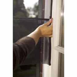 tesa 55033-00021-00 Insect Stop Hook and Loop Open/Close, Easy-On and Easy-Off Insect Screen For windows 1.30 x 1.5 m - Anthracite