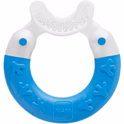 Bite & Brush, Baby Ring Suitable From 3+ Months Old, Teething Toy Promotes Dental Hygiene and Cleanliness, Soothes Painful Gu ...