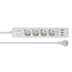 DeLOCK 11206 power extension 1.5 m 4 AC outlet(s) Indoor White