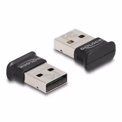 DeLOCK USB Bluetooth 5.0 Adapter Class 1 in micro design - Operating range up to 100 meter, Wireless, USB, Bluetooth, 3 Mbit/ ...