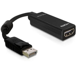 DeLOCK 61849 video cable adapter 0.125 m DisplayPort HDMI Type A (Standard) Black