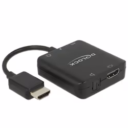 DeLOCK 63276, HDMI Type A (Standard), HDMI Type A (Standard), Male, Female, 3840 x 2160 pixels, 3840 x 2160