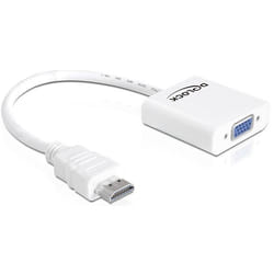DeLOCK 65346 video cable adapter VGA (D-Sub) HDMI Type A (Standard) White