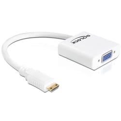 DeLOCK 65348 video cable adapter VGA (D-Sub) HDMI Type C (Mini) White