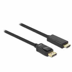 DeLOCK 82435, 3 m, HDMI, Displayport, Male, Male, Straight