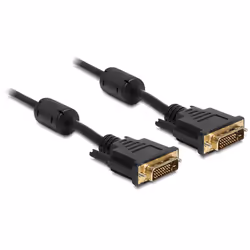 DeLOCK 83189, 1 m, DVI-D, DVI-D, Black, Gold, Male/Male