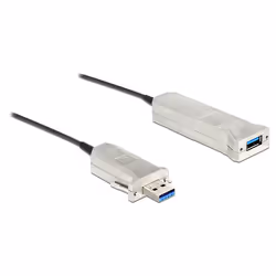 DeLOCK 20m USB3.0-A + USB Micro-B/USB3.0-A, 20 m, USB A, USB A/Micro-USB B, USB 3.2 Gen 1 (3.1 Gen 1), Male/Female, Black, Si ...