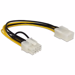 DeLOCK 83775, 0.2 m, PCI-E (8-pin), PCI-E (6-pin), Male, Female, Straight