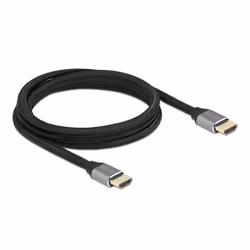 DeLOCK Ultra High Speed HDMI Cable 48 Gbps 8K 60 Hz grey 2 m certified, 2 m, HDMI Type A (Standard), HDMI Type A (Standard), ...