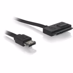 DeLOCK Cable Power Over eSATA > SATA 22pin, 0.5 m, eSATAp, Black