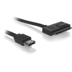 DeLOCK Cable Power Over eSATA > SATA 22pin SATA cable 0.5 m eSATAp Black
