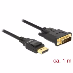 DeLOCK 85312 video cable adapter 1 m DisplayPort DVI-D Black