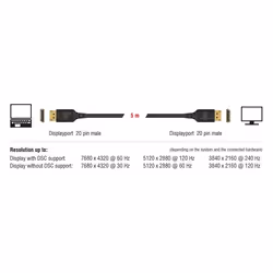 DeLOCK 85663 DisplayPort cable 5 m Black - Additional view 4