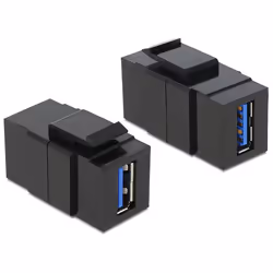 DeLOCK 86369, Black, USB 3.0 A, USB 3.0 A, 35.2 mm, 17.1 mm, 22.3 mm