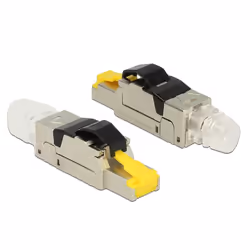DeLOCK 86485, RJ45, Black, Silver, Transparent, Yellow, 18.4 mm, 62.2 mm, 13.8 mm, Polybag