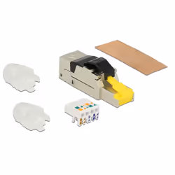 DeLOCK 86485 wire connector RJ45 Black, Silver, Transparent, Yellow