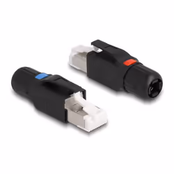 DeLOCK RJ45 Plug field assembly Cat.6A, RJ45/LSA, Black, Straight, Cat6a, S/UTP (STP), 23/26