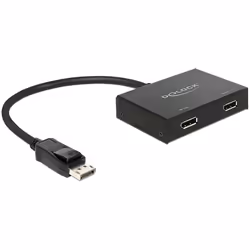DeLOCK 87665, 0.3 m, DisplayPort, 2 x DisplayPort, Male, Female, 1.1a
