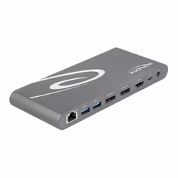 DeLOCK USB Type-C DP 1.4 Docking Station Triple 4K Display - HDMI / DisplayPort / USB / LAN / SD / PD 3.0