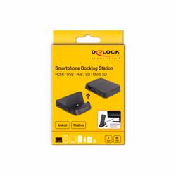 DeLOCK Smartphone Docking Station 4K with integrated holder - HDMI / USB / Hub / SD / Micro SD for Android or Windows - Additional view 5