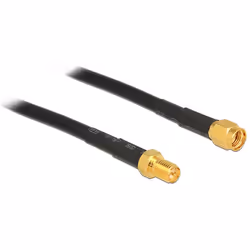 DeLOCK 1m CFD200, 1 m, CFD200, RP-SMA, RP-SMA, Black