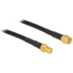 DeLOCK 1m CFD200 coaxial cable RP-SMA Black