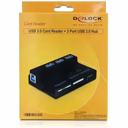 DeLOCK 91721 card reader USB 3.2 Gen 1 (3.1 Gen 1) Black