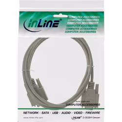 InLine Serial extension, 9pin male / female, moulded, 1:1 assigned, 5m