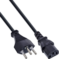 InLine power cable, Switzerland, black, 1.8m