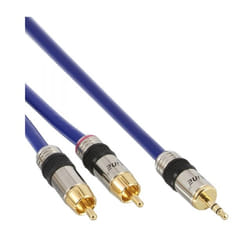 InLine Audio Cable Premium 2x RCA male / 3.5mm male gold plated 5m