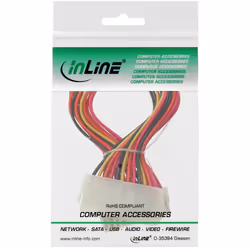 InLine Mainboard Cable ATX 24pin male / female 0.30m