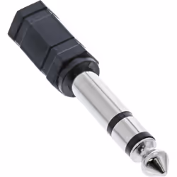 InLine Audio Adapter 6.3mm male / 3.5mm female Stereo, 3.5mm jack female, 3.5mm F, Black