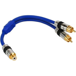 InLine RCA Y-Cable Premium 1x RCA female / 2x RCA male gold plated 0.25m