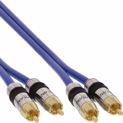 InLine 4043718108350, 2 x RCA, Male, 2 x RCA, Male, 25 m, Blue