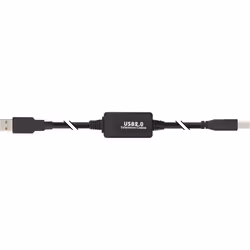 InLine USB 2.0 Active Signal Booster / Repeater Cable Type A/B, black, 10m