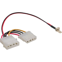 InLine Fan Adapter Cable 3pin Fan / 4pin power supply 0.3m