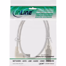 InLine USB 2.0 Cable left angled Type A male / B male transparent 5m
