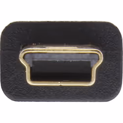 InLine USB 2.0 Flat Cable USB Type A male / Mini-B male 5pin black/gold 5m
