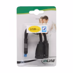 InLine 33445I 2x USB A 19 pin Black