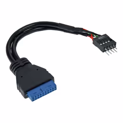 InLine USB 3.0 to 2.0 Adapter internal USB 3.0 / 2x USB 2.0 pin header, 0.15m, 0.15 m, Black