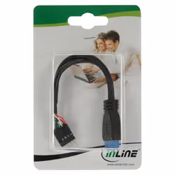 InLine USB 3.0 to 2.0 Adapter internal USB 3.0 / 2x USB 2.0 pin header, 0.15m