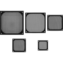 InLine Fan grid aluminum filter, black, 120x120mm
