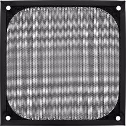 InLine Fan grid aluminum filter, black, 120x120mm
