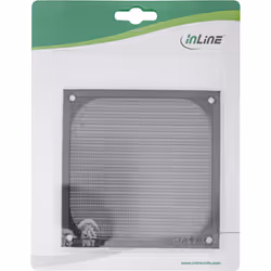 InLine Fan grid aluminum filter, black, 120x120mm