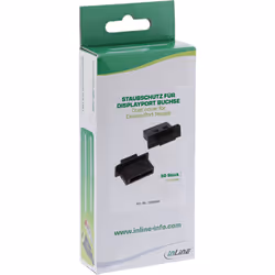 InLine Dust Cover for DisplayPort female, black, 50 pcs.