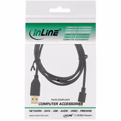 InLine Micro USB 2.0 Cable USB Type A male / Micro-B male, black, 2m