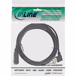 InLine USB 2.0 Smart Cable angled + reversible Type A male / female black 2m